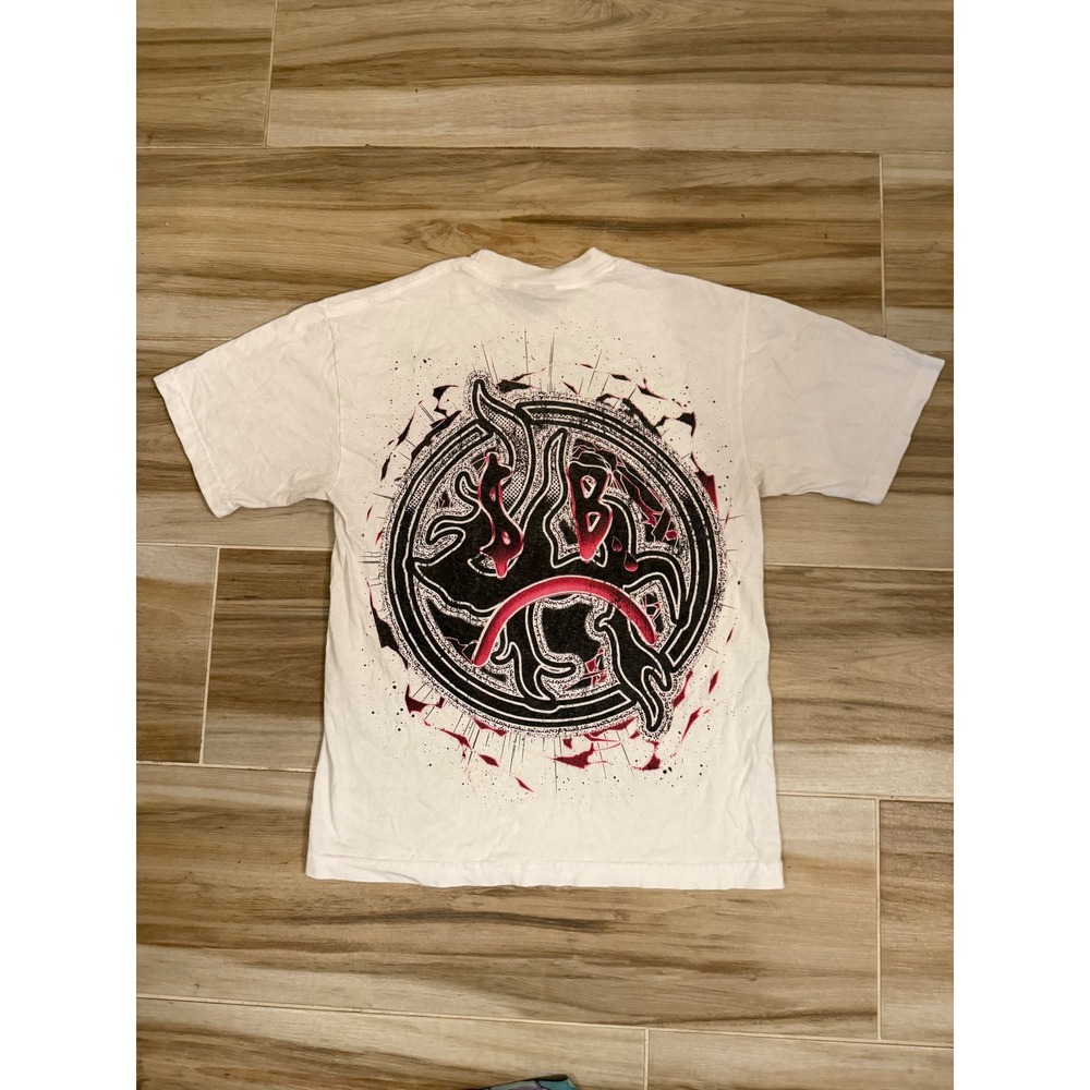 Lost Hills Sad Boy Graphic T-Shirt White Skull Brain Streetwear Mens Small USA - Picture 2 of 8